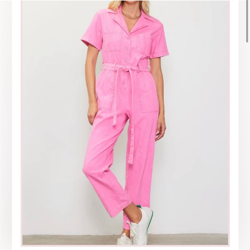Skies Are Blue Pink Jumpsuit